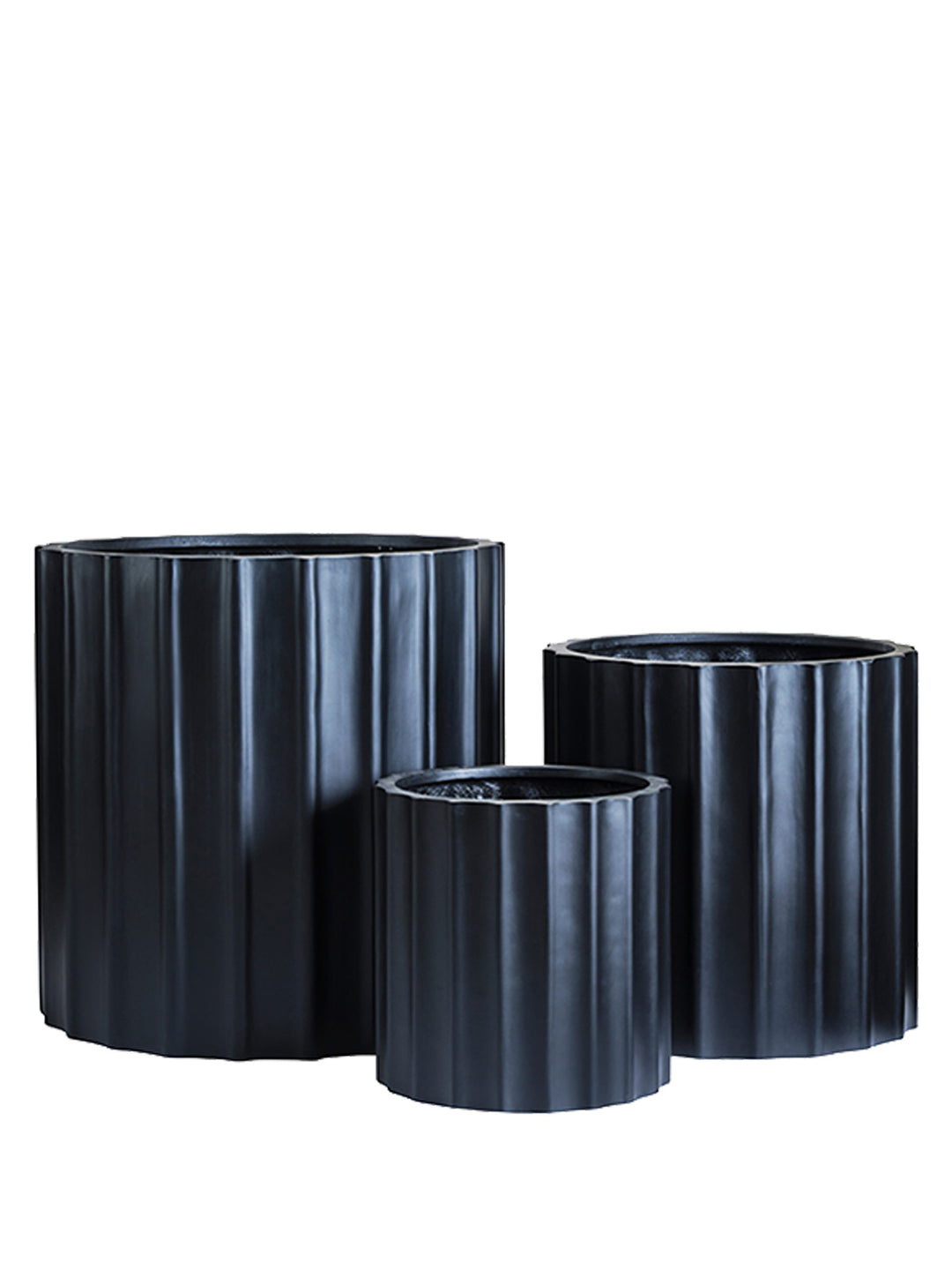 outdoor-pot-black-charcoal-trio-balcony-garden-alfresco-ripple-ribbed