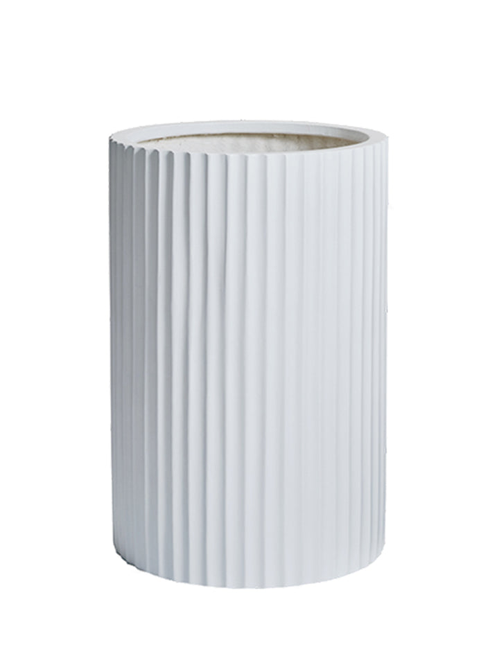 outdoor-pot-white-planter-trove-collective-balcony-garden-ribbed-loob-trio
